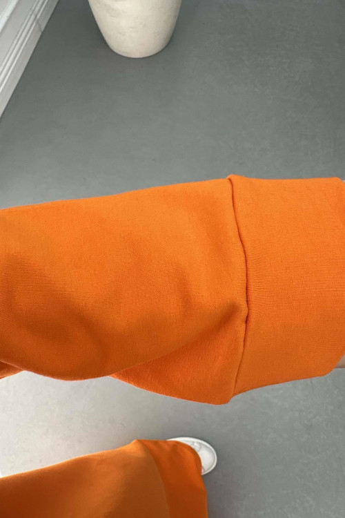 Sare Fashion Hooded Sports Dress Orange