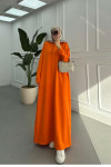 Sare Fashion Hooded Sports Dress Orange