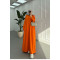 Sare Fashion Hooded Sports Dress Orange