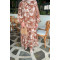 Sare Fashion Mixed Pattern Viscose Dress Brown