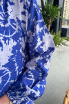 Sare Fashion Mixed Pattern Viscose Dress Saxe Blue