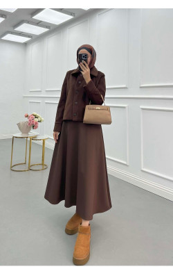 Sare Fashion Cashmere (Lined) Jacket Brown