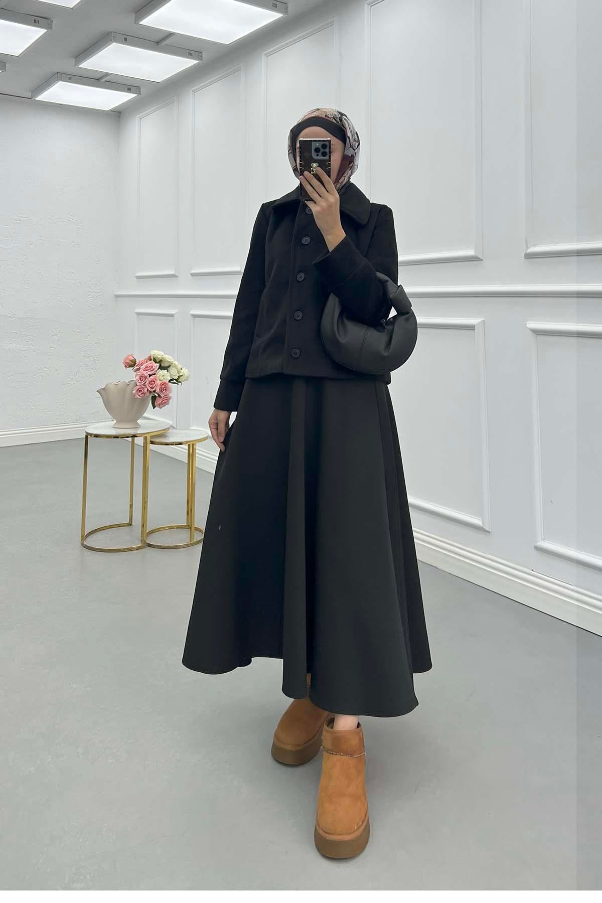 Sare Fashion Lined Jacket Black