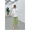 Sare Fashion Butterfly Detailed Long Sleeve Shirt White