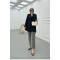 Sare Fashion Belt Detailed Textured Shirt Black