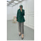 Sare Fashion Belt Detailed Textured Shirt Emerald Green