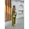 Sare Fashion Belt Detailed Vest Set Oil Green