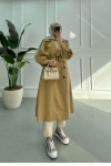Sare Fashion Belted Lined Trench Coat Brown Sare Fashion Belted Lined Trench Coat Brown
