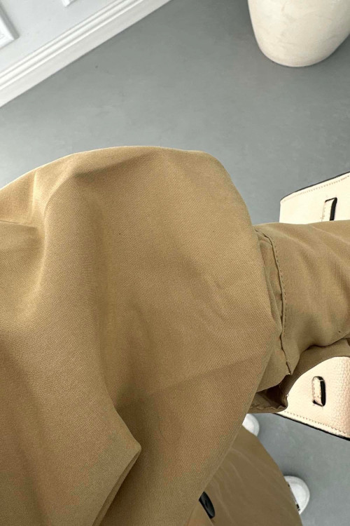 Sare Fashion Belted Lined Trench Coat Brown Sare Fashion Belted Lined Trench Coat Brown