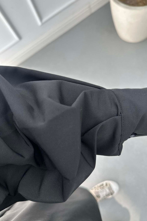 Sare Fashion Belted Lined Trench Coat Black Sare Fashion Belted Lined Trench Coat Black