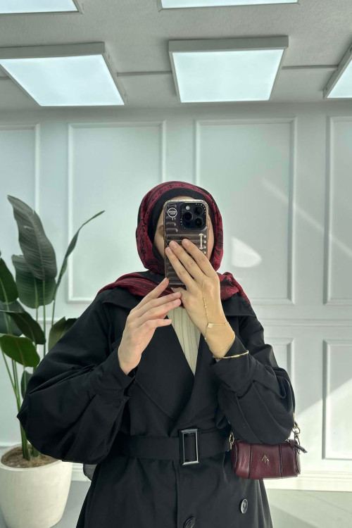 Sare Fashion Belted Lined Trench Coat Black Sare Fashion Belted Lined Trench Coat Black