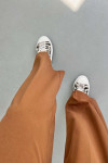 Sare Fashion Belted Wide Leg Trousers Brown