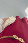 Sare Fashion Belted Sleeveless Dress Burgundy