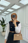 Sare Fashion Belted Sleeveless Dress Black
