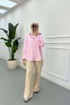 Sare Fashion Belted Palazzo Trousers Beige