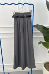 Sare Fashion Belted Palazzo Trousers Soft Green