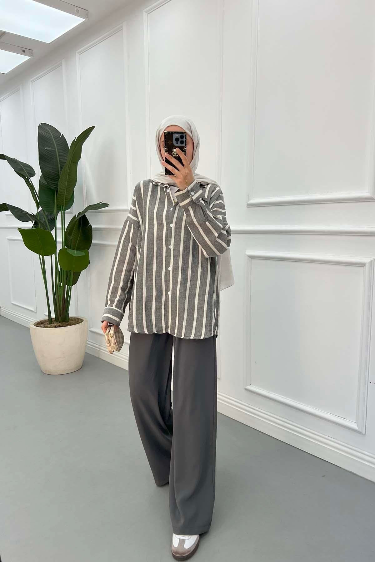 Sare Fashion Belted Palazzo Trousers Soft Green