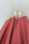 Sare Fashion Belted Pop Skirt Claret Red
