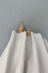 Sare Fashion Belted Pop Skirt Stone