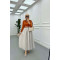 Sare Fashion Belted Pop Skirt Stone