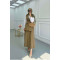 Sare Fashion Belted Vest Set Khaki
