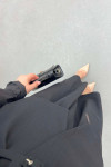 Sare Fashion Belted Vest (Lined) Suit Black