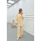 Sare Fashion Self Patterned Shirt Set Beige