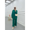 Sare Fashion Self Patterned Shirt Set Emerald Green