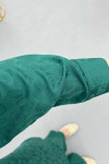 Sare Fashion Self Patterned Shirt Set Emerald Green