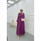 Sare Fashion Self Patterned Jacquard Dress Purple