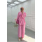 Sare Fashion Self-Shawl Detailed Belted Suit Pink
