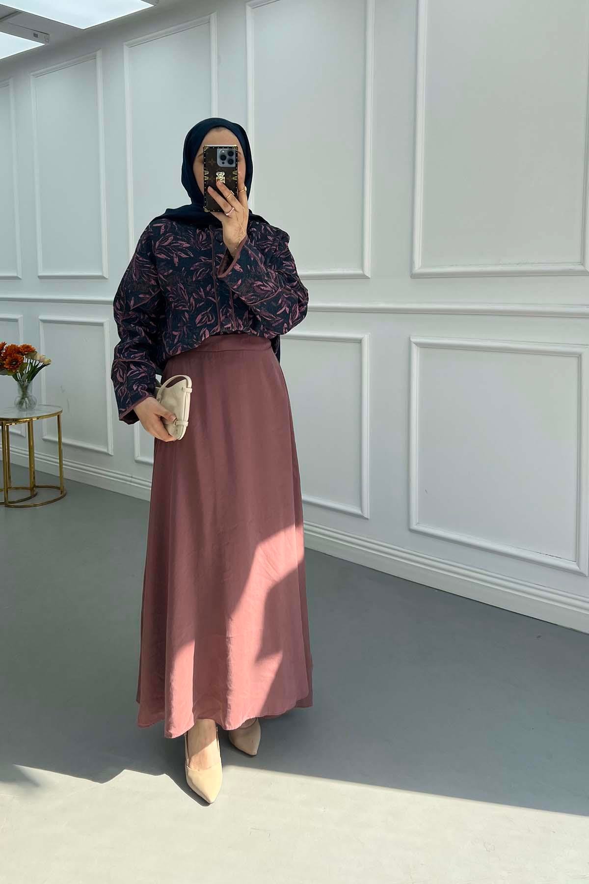 Sare Fashion Kimono Skirt Suit Lilac