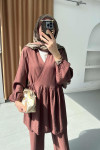 Sare Fashion Kimono Strawberry Set Coffee