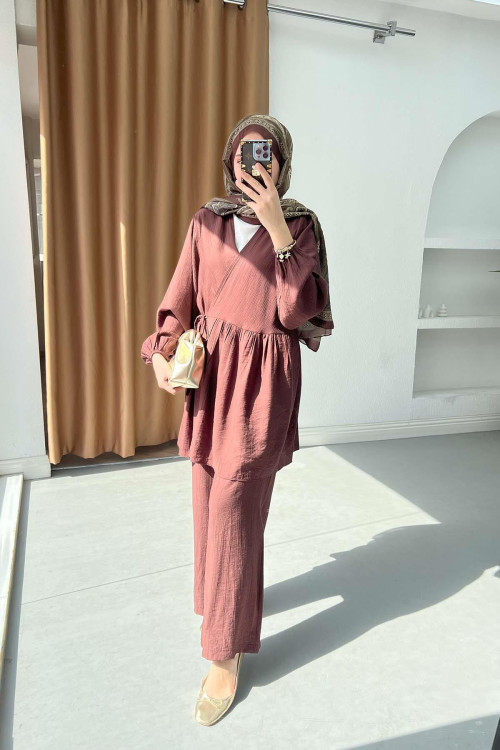 Sare Fashion Kimono Strawberry Set Coffee