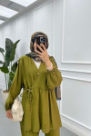 Sare Fashion Kimono Strawberry Suit Dark Green