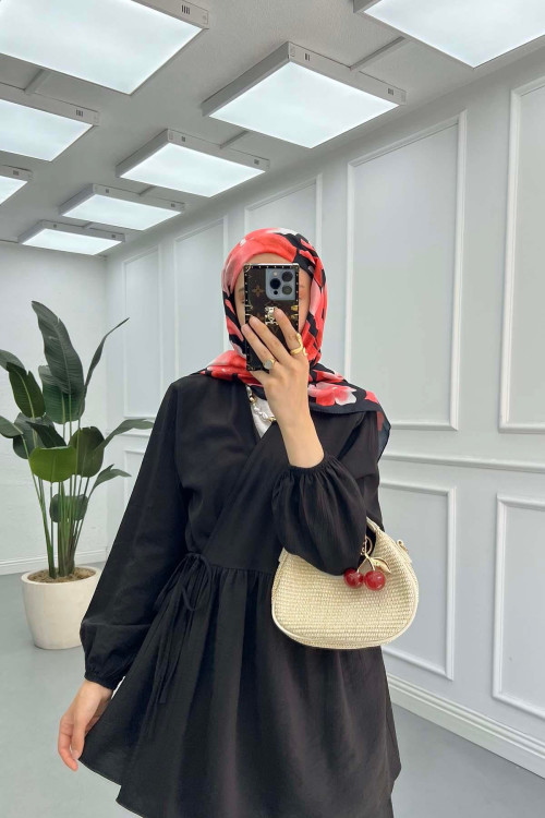 Sare Fashion Kimono Strawberry Suit Black