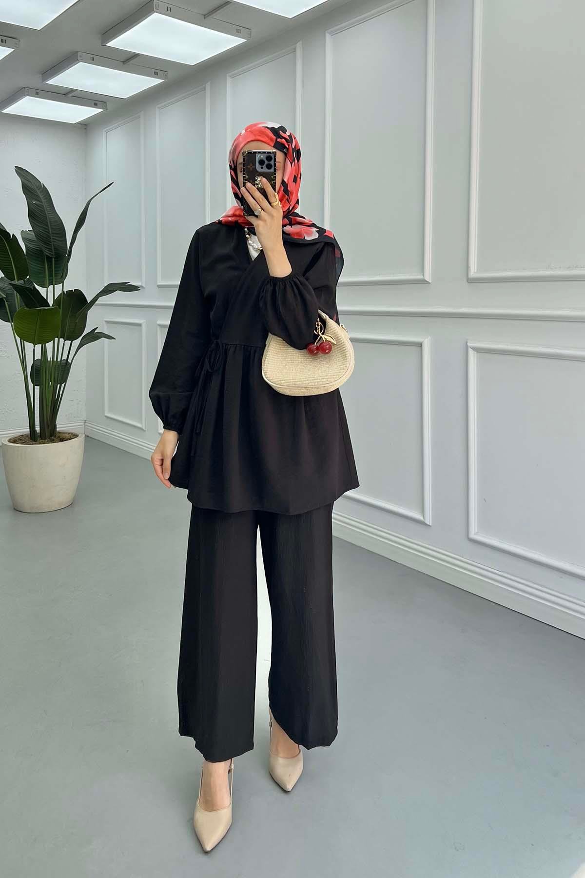 Sare Fashion Kimono Strawberry Suit Black