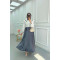 Sare Fashion Crinkle Flared Skirt Gray