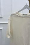 Sare Fashion Short Sleeve Complementary Undergarment Cream