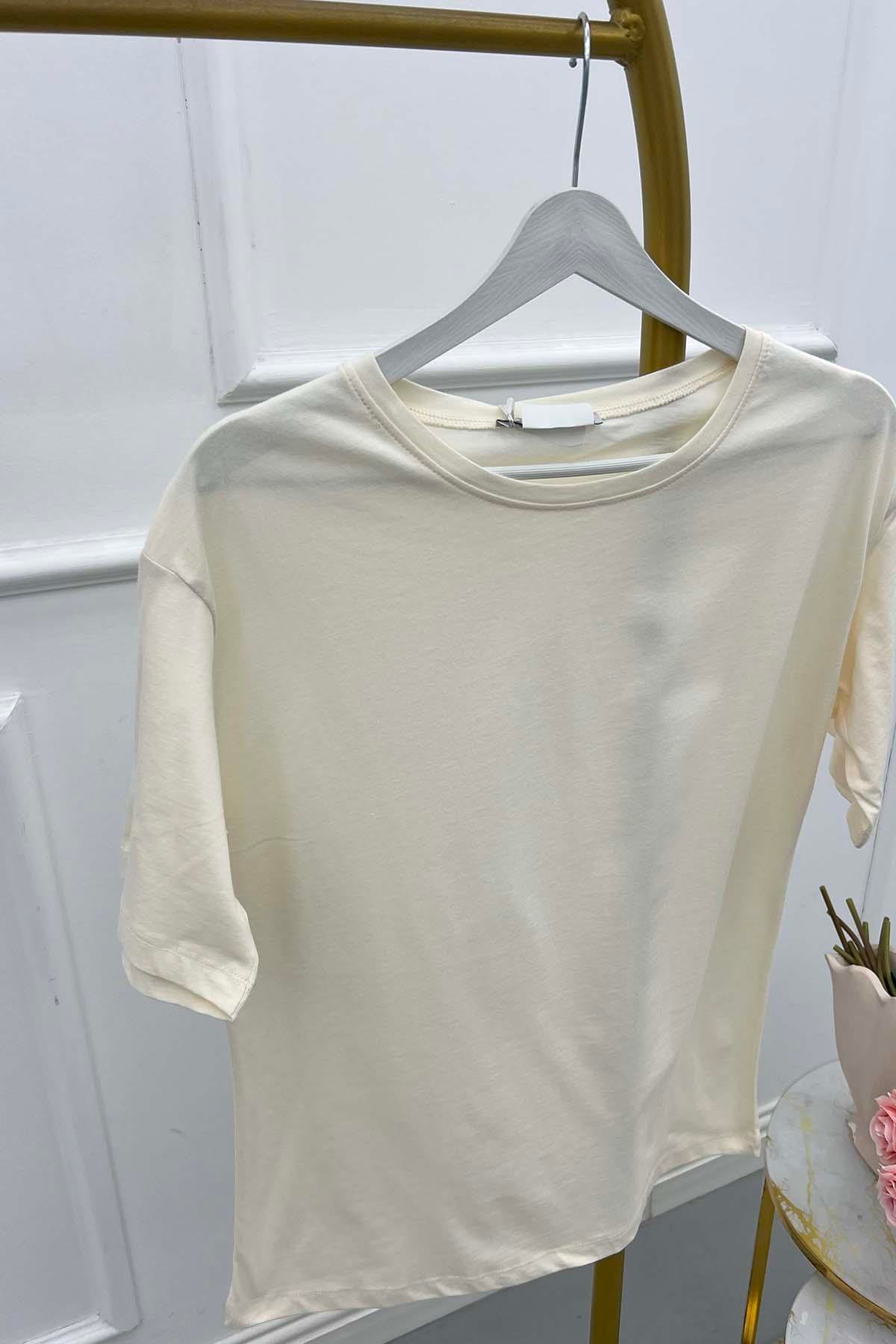 Sare Fashion Short Sleeve Complementary Undergarment Cream