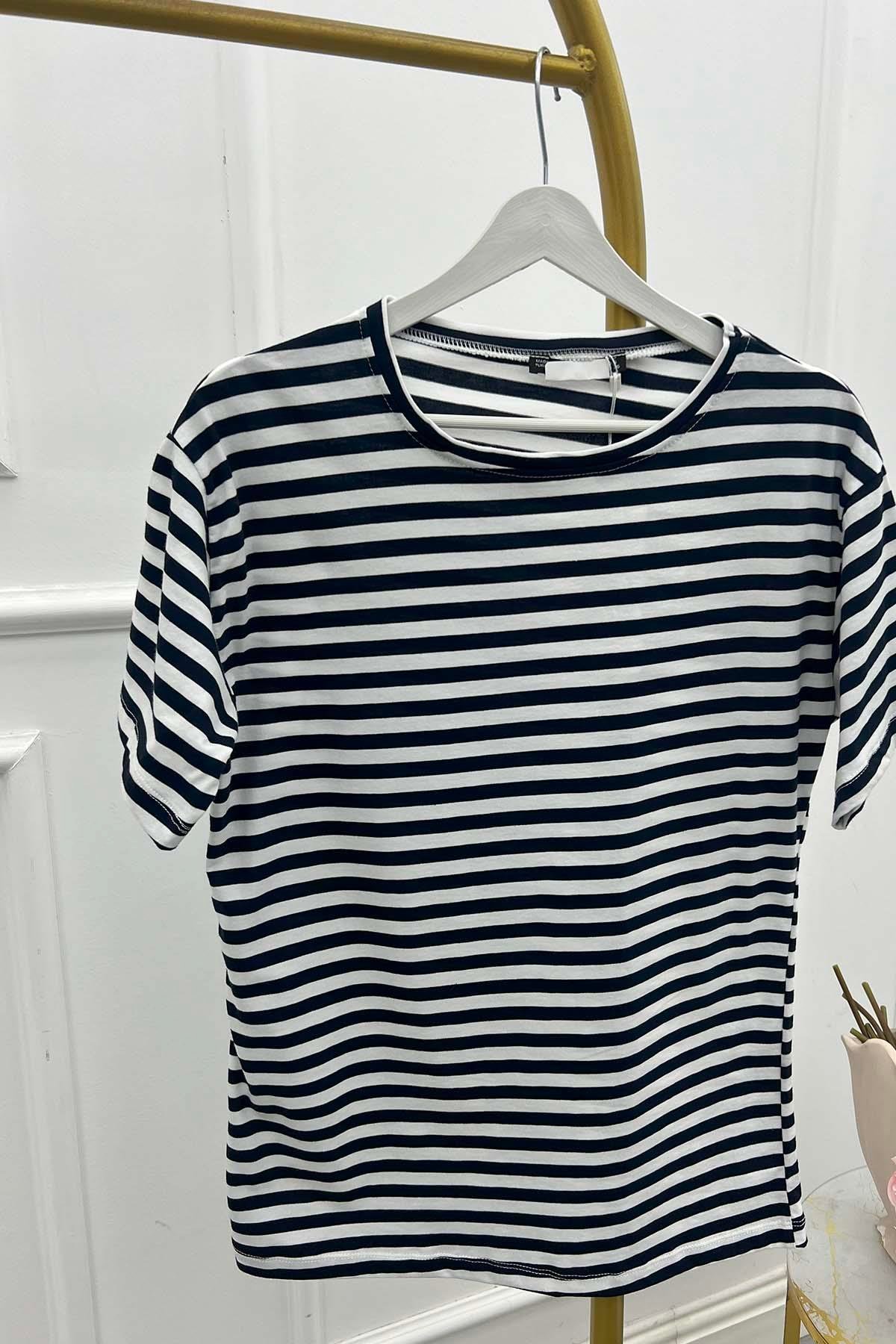 Sare Fashion Short Sleeve Complementary Underwear Navy Blue