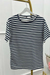 Sare Fashion Short Sleeve Complementary Underwear Navy Blue
