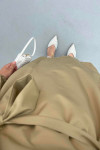 Gathered Sleeve Trench Coat Beige