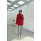 Sare Fashion Sleeve Detailed Strawberry Shirt Red
