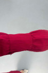 Sare Fashion Sleeve Detailed Strawberry Shirt Red
