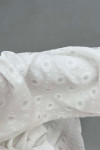Sare Fashion Sleeve Detailed Belted Lined Tulle Dress White