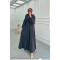 Sare Fashion Sleeve Detailed Belted Dress Black