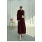 Sare Fashion Sleeve Detailed Knit Dress Burgundy