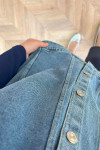 Sare Fashion Distressed Sleeve Denim Vest Blue