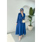 Sare Fashion Sleeve and Button Detailed Skirt Set Saxe Blue
